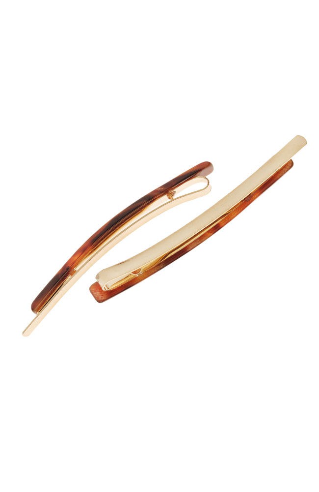 Bobby Pin Pair on Gold Wire - Classic